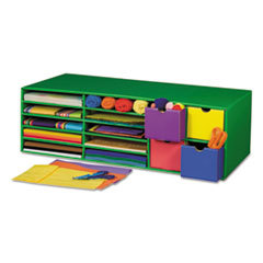 PACON CORPORATION Classroom Keepers Crafts Keeper Organizer  Green  14 Sections  9 3/8x30x12 1/2; UNIT OF MEASURE: EA