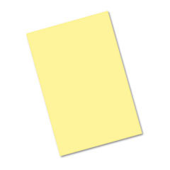 PACON CORPORATION Riverside Construction Paper  76 Lbs.  12 X 18  Light Yellow  50 Sheets/pack; UNIT OF MEASURE: PG