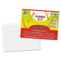 PACON CORPORATION Multi-Sensory Raised Ruled Paper  8-1/2 X 11  White  100 Sheets/pad; UNIT OF MEASURE: PD