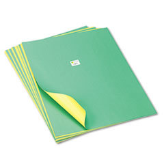 PACON CORPORATION Tandem Tones Poster Board  14 Pt.  22 X 28  Green/yellow  25 Sheets/carton; UNIT OF MEASURE: BX