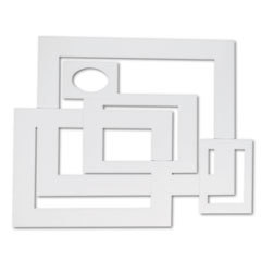 PACON CORPORATION Pre-Cut Mat Frames For Photo/art  12 Mats/ 5 Asst Sizes  60/pack  White; UNIT OF MEASURE: PG