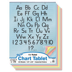 PACON CORPORATION Colored Chart Tablet  Ruled  24 X 32  Yw/pink/salmon/be/gn  25 Sheets; UNIT OF MEASURE: EA