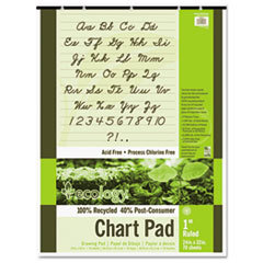 PACON CORPORATION S.a.v.e Recycled Chart Pads  1in Ruled  24 X 32  White  70 Sheets; UNIT OF MEASURE: EA