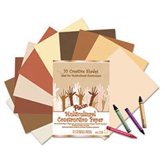 PACON CORPORATION Multicultural Construction Paper  76 Lbs.  12 X 18  Assorted  50 Sheets/pack; UNIT OF MEASURE: PG