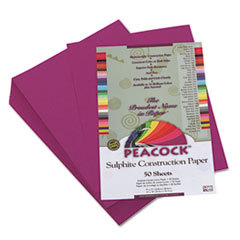 PACON CORPORATION Peacock Sulphite Construction Paper  76 Lbs.  9 X 12  Magenta  50 Sheets/pack; UNIT OF MEASURE: PG