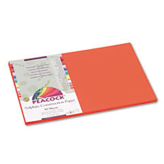 PACON CORPORATION Peacock Sulphite Construction Paper  76 Lbs.  12 X 18  Orange  50 Sheets/pack; UNIT OF MEASURE: PG