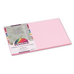 PACON CORPORATION Peacock Sulphite Construction Paper  76 Lbs.  12 X 18  Pink  50 Sheets/pack; UNIT OF MEASURE: PG