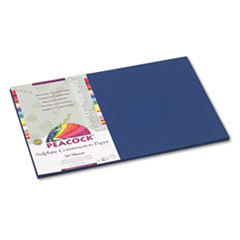 PACON CORPORATION Peacock Sulphite Construction Paper  76 Lbs.  12 X 18  Dark Blue  50 Sheets/pack; UNIT OF MEASURE: PG