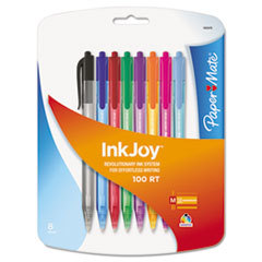 SANFORD Inkjoy 100rt Retractable Ballpoint Pen 1.0 Mm  Assorted  8/pk; UNIT OF MEASURE: SE