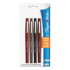 SANFORD Flair Felt Tip Marker Pen  Assorted Ink  Medium  4 Pens/set; UNIT OF MEASURE: SE