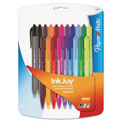 SANFORD Inkjoy 100rt Retractable Ballpoint Pen  1.0mm  Assorted  20/pk; UNIT OF MEASURE: SE