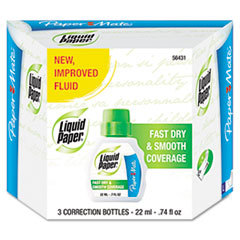 SANFORD Fast Dry Correction Fluid  22 Ml Bottle  White  3/pack; UNIT OF MEASURE: PG