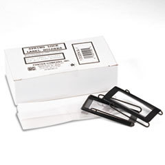 PANTER COMPANY Spring-Lock Metal Label Holders  Top Load  1 X 2-3/4  Black/clear  12/pack; UNIT OF MEASURE: DZ