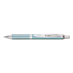 PENTEL OF AMERICA Energel Alloy Rt Retractable Liquid Gel Pen  .7mm  Aquamarine Barrel  Black Ink; UNIT OF MEASURE: EA