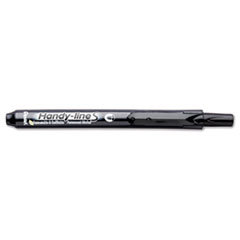 PENTEL OF AMERICA Handy-Line S Retractable Permanent Markers  Fine Tip  Black  Dozen; UNIT OF MEASURE: DZ