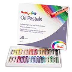 PENTEL OF AMERICA Oil Pastel Set With Carrying Case 36-Color Set  Assorted  36/set; UNIT OF MEASURE: SE