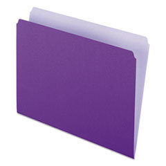 ESSELTE PENDAFLEX CORP. Two-Tone File Folder  Straight Top Tab  Letter  Lavender/light Lavender  100/box; UNIT OF MEASURE: BX