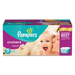 PROCTER &amp; GAMBLE Cruisers Diapers  Size 5: 27 - 34 Lbs  108/carton; UNIT OF MEASURE: BX