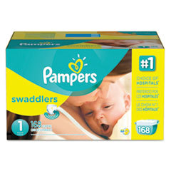 PROCTER &amp; GAMBLE Swaddlers Diapers  Size 1: 8 - 14 Lbs  168/carton; UNIT OF MEASURE: BX