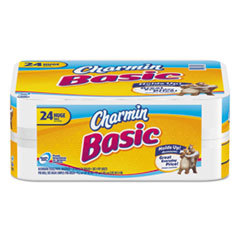 PROCTER &amp; GAMBLE Basic Big Roll  One-Ply  White  385 Sheets/roll  24 Rolls/carton; UNIT OF MEASURE: BX