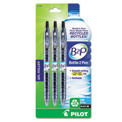 PILOT CORP. OF AMERICA B2p Bottle-2-Pen Recycled Retractable Gel Ink Pen  Black Ink  .7mm  3/pack; UNIT OF MEASURE: PG