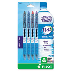 PILOT CORP. OF AMERICA B2p Bottle-2-Pen Recycled Retractable Ball Point Pen  Assorted Ink  1mm  4/pack; UNIT OF MEASURE: PG