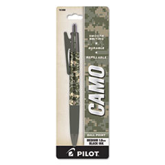 PILOT CORP. OF AMERICA Camo Ballpoint Pen  Black Ink  1.0 Mm Medium Point  Army Camouflage Barrel; UNIT OF MEASURE: EA