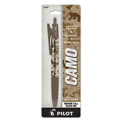 PILOT CORP. OF AMERICA Camo Ballpoint Pen  Black Ink  1.0 Mm Medium Point  Marines Camouflage Barrel; UNIT OF MEASURE: EA