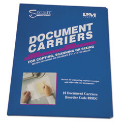 PM COMPANY Document Carrier For Copying  Scanning  Faxing  8 1/2in X 11in  Clear  10/pack; UNIT OF MEASURE: PG