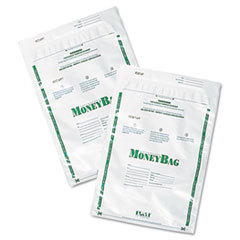 PM COMPANY Plastic Money Bags  Tamper Evident  9 X 12  White  50/pack; UNIT OF MEASURE: PG