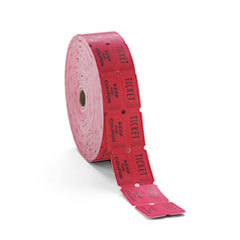 PM COMPANY Consecutively Numbered Double Ticket Roll  Red  2000 Tickets/roll; UNIT OF MEASURE: RL