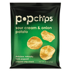 POPCHIPS Potato Chips  Sour Cream And Onion Flavor  .8 Oz Bag  72/carton; UNIT OF MEASURE: BX