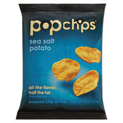 POPCHIPS Potato Chips  Sea Salt Flavor  .8 Oz Bag  72/carton; UNIT OF MEASURE: BX