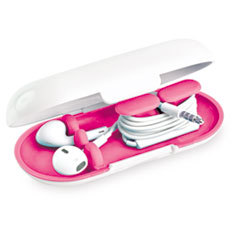 PARIS BUSINESS PRODUCTS Dotz Hardshell Earbud Case  Pink; UNIT OF MEASURE: EA