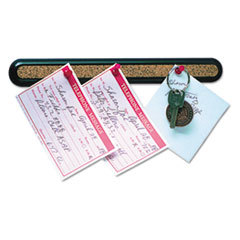 QUARTET MFG. Bulletin Bar Ii Natural Cork Bulletin  18 X 1 3/4  Brown  Black Plastic Frame; UNIT OF MEASURE: EA