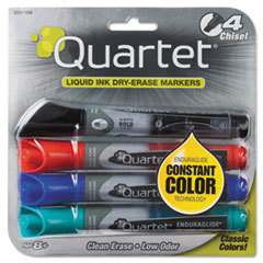 QUARTET MFG. Enduraglide Dry Erase Marker  Chisel Tip  Assorted Colors  4/set; UNIT OF MEASURE: SE