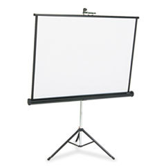 QUARTET MFG. Portable Tripod Projection Screen  50 X 50  White Matte  Black Steel Case; UNIT OF MEASURE: EA