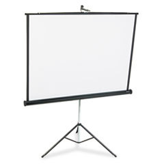 QUARTET MFG. Portable Tripod Projection Screen  60 X 60  White Matte  Black Steel Case; UNIT OF MEASURE: EA