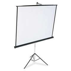 QUARTET MFG. Portable Tripod Projection Screen  70 X 70  White Matte  Black Steel Case; UNIT OF MEASURE: EA
