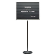 QUARTET MFG. Adjustable Single-Pedestal Magnetic Letter Board  20 X 16  Black/gray Frame; UNIT OF MEASURE: EA