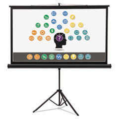 QUARTET MFG. Wide Format Tripod Base Projection Screen  45 X 80  White; UNIT OF MEASURE: EA