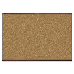 QUARTET MFG. Prestige 2 Magnetic Cork Bulletin Board  72 X 48  Mahogany Frame; UNIT OF MEASURE: EA