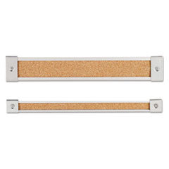 QUARTET MFG. Map Rail  Heavy-Gauge Anodized Aluminum  Natural Cork Insert  1 X 96; UNIT OF MEASURE: EA
