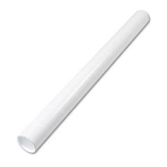 QUALITY PARK PRODUCTS Fiberboard Mailing Tube  Recessed End Plugs  42 X 3-1/2  White  25/carton; UNIT OF MEASURE: BX