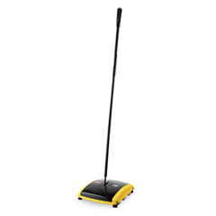 RUBBERMAID COMMERCIAL PROD. Dual Action Sweeper  Boar/nylon Bristles  44in Steel/plastic Handle  Black/yellow; UNIT OF MEASURE: EA