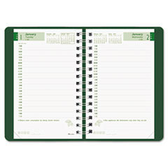 REDIFORM OFFICE PRODUCTS Ecologix Recycled Daily Planner  30-Minute Appts.  Wirebound  8 X 5  Green  2015; UNIT OF MEASURE: EA