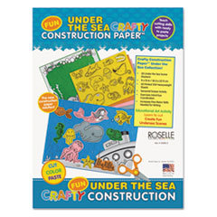 ROSELLE PAPER CO Crafty Printed Construction Paper  55 Lbs.  9 X 12  Under The Sea  40 Sheets/pad; UNIT OF MEASURE: PD