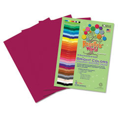 ROSELLE PAPER CO Premium Sulphite Construction Paper  76 Lbs.  12 X 18  Magenta  50/pack; UNIT OF MEASURE: PG