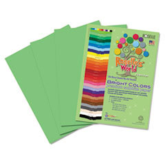ROSELLE PAPER CO Premium Sulphite Construction Paper  76 Lbs.  12 X 18  Lime Green  50/pack; UNIT OF MEASURE: PG