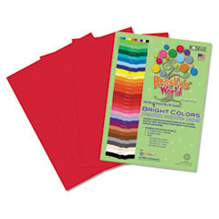 ROSELLE PAPER CO Premium Sulphite Construction Paper  76 Lbs.  12 X 18  Festive Red  50/pack; UNIT OF MEASURE: PG